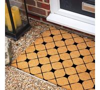 Morbuy Paillasson Coco, Tapis d’Entrée Extérieur et Intérieur en Fibre de Coco, Tapis Brosse Antidérapant avec Dossier PVC pour Porte d'Entrée et Jardin (Losange Tendance,60x90cm)