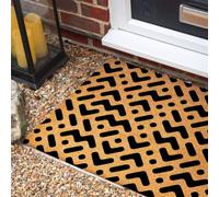 Morbuy Paillasson Coco, Tapis d’Entrée Extérieur et Intérieur en Fibre de Coco, Tapis Brosse Antidérapant avec Dossier PVC pour Porte d'Entrée et Jardin (Abstrait Noir,45x70cm)
