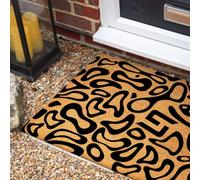 Morbuy Paillasson Coco, Tapis d’Entrée Extérieur et Intérieur en Fibre de Coco, Tapis Brosse Antidérapant avec Dossier PVC pour Porte d'Entrée et Jardin (Hip-hop,45x70cm)