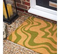 Morbuy Paillasson Coco, Tapis d’Entrée Extérieur et Intérieur en Fibre de Coco, Tapis Brosse Antidérapant avec Dossier PVC pour Porte d'Entrée et Jardin (Vert Gazon,60x90cm)
