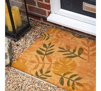 Morbuy Paillasson Coco, Tapis d’Entrée Extérieur et Intérieur en Fibre de Coco, Tapis Brosse Antidérapant avec Dossier PVC pour Porte d'Entrée et Jardin (Rose Tropical,40x60cm)