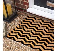 Morbuy Paillasson Coco, Tapis d’Entrée (Vagues Noires,50x80cm)