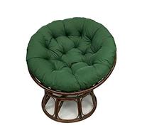 Morbuy Papasan Coussins de Chaise Ronds, Imperméable Doux Épais Coussin Fauteuil Papasan Coussin Fauteuil Rotin pour Jardin ExtéRieur, Balcon Et Salon (50x50CM,Vert foncé)