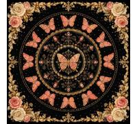 Morbuy Papillon en 3D Tapis de Jeux de Plateau Carré Antidérapant (Motif 02,80x80cm)