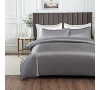 Morbuy Parures de Lit 2 Personnes, Satin Housses de Couettes Sets 3 Pièces avec 1 Housses de Couettes 2 Taies d'oreillers pour 1 Personne