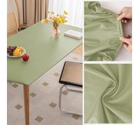 Morbuy Rectangulaire Nappe Imperméable Cuir PU Anti-salissure Nappe de Table Lavable et Facile d’Entretien Ménage Table Basse Nappe pour Cuisine Extérieure Jardin salon (Vert,Table 60X60cm)