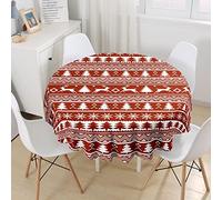 Morbuy Sapin de Noël Nappes Rondes Anti Taches, Nappes Rondes Lavable et Facile d'entretien, Imperméable Polyester Nappe de Table pour Cuisine Jardin Fête (Jacquard,Diamètre 200cm)