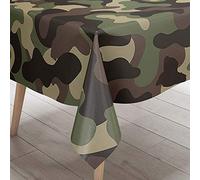 Morbuy-Shop Nappe Rectangulaire Nappe de Table, 3D Camouflage Imperméable étanche à l'huile Lavable et Facile d?Entretien Table Nappe pour Jardin Extérieure Picnic Cuisine (Camouflage Vert,100x140cm)