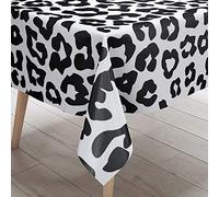 Morbuy-Shop Nappe Rectangulaire Nappe de Table, 3D Camouflage Imperméable étanche à l'huile Lavable et Facile d?Entretien Table Nappe pour Jardin Extérieure Picnic Cuisine (Léopard Blanc,140x160cm)