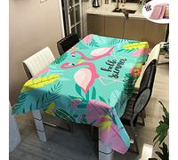 Morbuy-Shop Nappe Rectangulaire Nappe de Table Imperméable étanche Anti Tache Lavable et Facile d?Entretien Ménage Table Nappe pour Picnic Cuisine Jardin -3D Flamant (Rose Flamant,140x200cm)