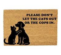 Morbuy Tapis de Porte d'Entrée Exterieur Coco (Chat et Chien,50x80cm)