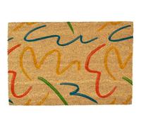 Morbuy Tapis de Porte d'Entrée Exterieur Coco, Tapis de Porte Coco en Polyester Antidérapant Lavable pour Interieur, Terrasse, Couloir, Cuisine, Entrée (Graffiti coloré,50x80cm)