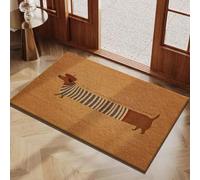 Morbuy Tapis de Porte d'Entrée Exterieur Coco, Tapis de Porte Coco en Polyester Antidérapant Lavable pour Terrasse, Entrée, Couloir, Interieur, Cuisine (Teckel,40x60cm)