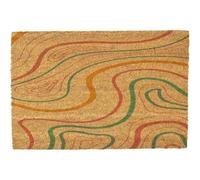 Morbuy Tapis de Porte d'Entrée Exterieur Coco, Tapis de Porte Coco en Polyester Antidérapant Lavable pour Interieur, Terrasse, Couloir, Cuisine, Entrée (Arc-en-Ciel,50x80cm)