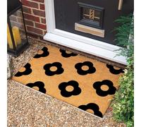 Morbuy Tapis de Porte d'Entrée Exterieur Coco, Tapis de Porte Coco en Polyester Antidérapant Lavable pour Terrasse, Entrée, Couloir, Interieur, Cuisine (Fleurs Mignonnes,50x80cm)