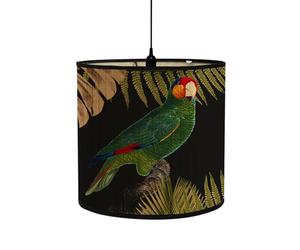 Morbuy Vintage Abat-Jour Lampe Plafond en Bambou, Abat-Jour Pliable Motif Perroquet Forêt Tropicale, pour Lampe de Chevet Lampe de Table Lampadaire Salon Chambre à Coucher (Style A)