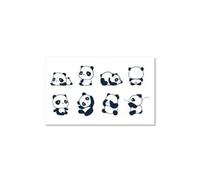 Morceaux D'Autocollants De Tatouage Temporaire, Panda Mignon Pour Femmes Et Hommes, Encre Végétale À Jus, Imperméable, Semi-Permanent Et Longue Durée 2 Semaines, Non Réfléchissants