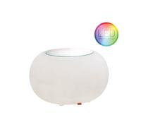 Moree Table d'appoint et siège Bubble Outdoor LED Accu avec coussin violet