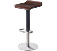 ED Tabouret de bar réglable en hauteur Anthracite / Noyer Moree - 4260218362819