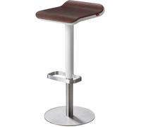 ED Tabouret de bar réglable en hauteur blanc / noyer Moree - 4260218362840