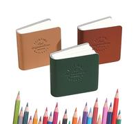 Moreeulsi Lot de 3 carnets de croquis aquarelle de 5 cm, couverture rigide, carnet de notes portable, petit livre aquarelle de voyage, carnet de croquis de poche pour peinture, dessin