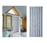 Morel Rideau de porte Chenille Florence Gris/Blanc