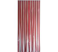 MOREL Rideau portière lanières polyéthylène Bordeau Gris 90x200