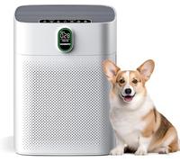 MORENTO Purificateur d'Air Maison, Filtre HEPA élimine de Particules, L'odeur, Poils d'animaux, CADR 300 m³/h, 24dB, Capteur de qualité de l'air, 4 Vitesse du Vent pour Chambre Bureau 1Pack+ 2filtres