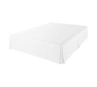 MORENTSU Jupe de lit plissée sur mesure de style européen absolument élégant avec plateforme - Couvre-lit de 35,6 cm de hauteur (gris clair) (blanc, 160 x 200 x 35 cm)