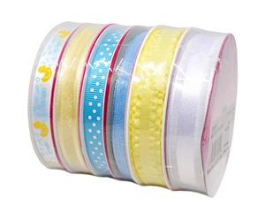 Morex Ribbon Bobine Polyester/Nylon Sweet Ruban, Petite, Mixte Large, 32 m Total, Sweet Baby, 6-Pack