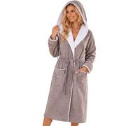 Morgenstern Peignoir de Bain Femme avec Capuche 100% Coton Éponge OEKO-TEX® Robe de Chambre Leonie