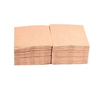 Morigami Lot de 100 serviettes en papier pour cocktail caramel, petites 20 x 20 cm (dépliées), finition pointe pointe, 2 couches, lot de 100 unités