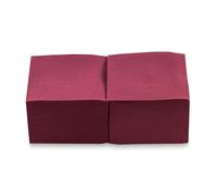 Morigami, Serviettes en papier format cocktail, pli 1/4, pointe pointe, 150 serviettes, bordeaux