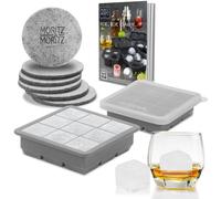 Moritz & Moritz 2x Bac à glaçons Carré Gris