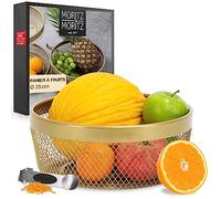 Moritz & Moritz Corbeille à fruit en métal doré 25 cm - Coupe a fruit métallique doré - Panier pour cadeaux, fruits, légumes et pain