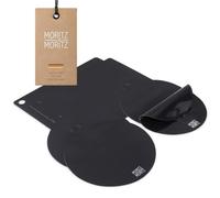 Moritz & Moritz Lot de 6 Tapis de Protection en Silicone pour plaques à | Protection de plaque de cuisson en 3 tailles (Ø 22 cm, Ø 24 cm, 25 x 35 cm), antidérapant, passe au lave-vaisselle