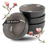 Moritz & Moritz VIDA 4x Bols Soupe Miso - 12 cm Ø - Service de Table Japonais en Céramique pour la Soupe Miso, les Sauces et les Snacks - Bol Japonais