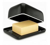 Moritz & Moritz Vida Beurrier en céramique 250 g - Noir - Avec couvercle - Cloche à beurre & fût à beurre au design élégant - Beurrier & boîte à beurre pour tous les types de beurre courants