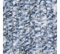 Moritz Rideau de porte en chenille 56 x 185 cm bleu gris chiné moustiquaire pour camping caravane