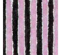 Moritz Rideau de porte en chenille - 56 x 185 cm - Rose et noir