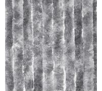 Moritz Rideau moelleux en chenille - 56 x 185 cm - Gris - Pour le camping et la caravane