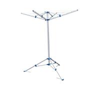 Moritz Séchoir à linge pliable pour camping - 2,85 kg - 15 m - Longueur de la laisse sèche - 4 piquets à quatre bras - En aluminium - Séchoir à linge