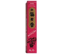 Morning Star Boîte de 50 bâtonnets d’encens japonais avec support parfum Rose