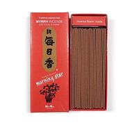 MORNING STAR Myrrh Lot de 200 bâtons d'encens + Support + poupée Porte-Bonheur Gratuite