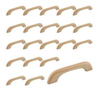 MOROBOR Lot de 20 poignées de tiroir en bois massif avec espacement des trous de 9,60 cm - Quincaillerie fiable pour armoires de cuisine, commode, portes de meubles