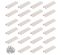 MOROBOR Lot de 24 poignées de tiroir dissimulées de style moderne en alliage d'aluminium invisible à angle droit pour armoire - 120 mm - Gris cachemire