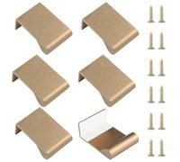 MOROBOR Lot de 6 mini poignées autocollantes modernes en alliage d'aluminium brossé de 30 mm, poignées invisibles pour matériel d'armoire, tiroir/panneau d'épaisseur ≤ 18 mm