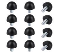 MOROBOR M8 à vis Niveleurs de meubles réglables, 12 pièces, vis en plastique pour le nivellement des meubles, patins en acier inoxydable à visser pour table et pieds de chaise