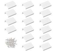 MOROBOR Mini dragonne blanche à vin, 16 pièces poignées de tiroir de style moderne, angle droit alliage d'aluminium boutons de placard invisibles pour tiroir de matériel d'armoire/50 mm