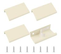 MOROBOR Mini Poignées d'angle droit pour tiroirs auto-adhésifs de style moderne 4 pièces en alliage d'aluminium invisibles pour quincaillerie de placard 70 mm Beige